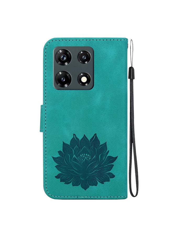 زبون جراب لهاتف Infinix Note 30 VIP مصنوع من الجلد المنقوش بنقشة لوتس - Image 3