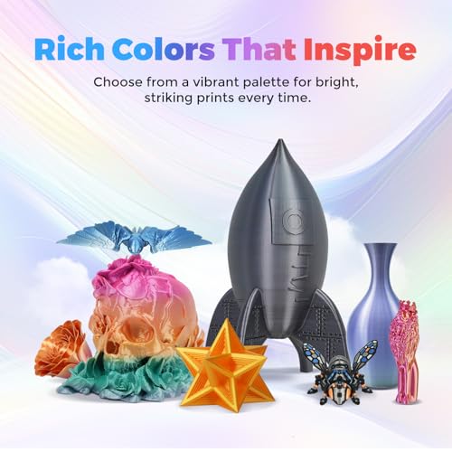 FLASHFORGE Silk Dual Color Filament, Blue to Silver Gradient, Smooth Color-Changing 3D Printer Filament 1kg (2.2lbs) Spool, 3D Printing Filament Easy to Use and Fits for Most FDM 3D Printers - Image 3