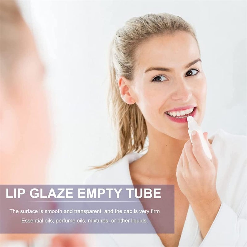 50Pcs 8ml Clear Soft Empty Lip Balm Containers - Refillable Mini Cosmetic Tubes for Makeup and Travel - Image 5