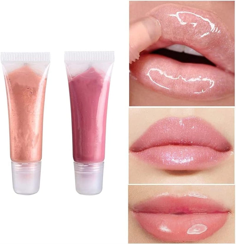 50Pcs 8ml Clear Soft Empty Lip Balm Containers - Refillable Mini Cosmetic Tubes for Makeup and Travel - Image 3