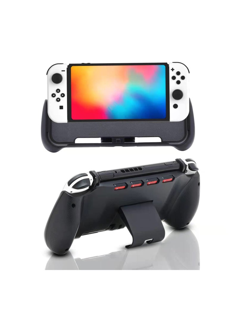 SYOSI قبضة مناسبة لـ Switch OLED، MAKINGTEC لإكسسوارات Switch OLED مع تخزين ألعاب ودعامة، قبضة يد متوافقة مع Nintendo Switch و Switch OLED - Image 1