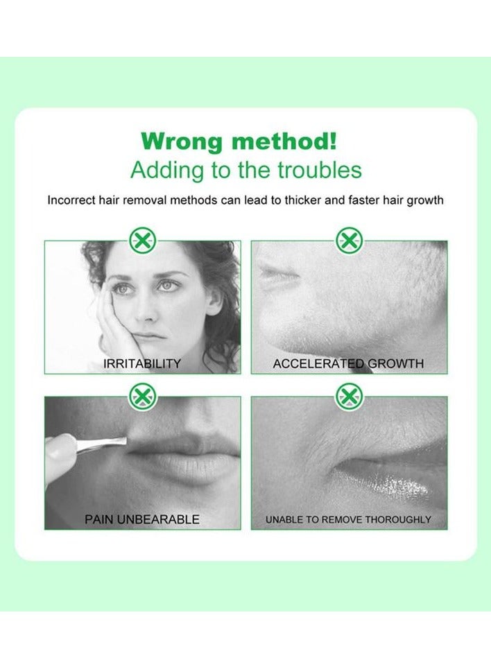 Rozino كريم إزالة الشعر بالوجه مع الألوة للبشرة والجسم مهدئ لطيف فعال للإصلاح (1.75 أونصة سائلة لإزالة الشعر) - Image 2