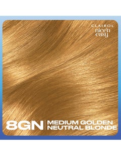 CLAIROL Nicen Easy Creme Natural Looking Oil Infused Permanent Hair Dye 8GN Medium Golden Neutral Blonde  - Image 5