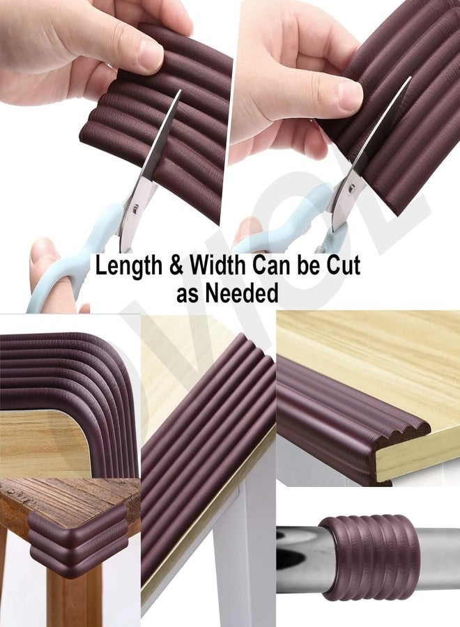 OVIOL 2 Pcs Corner Protector for Sharp Edges Thick Extra Soft Foam Table Corners Edge Protector Baby Proofing Products for Kids Table Desk Furniture, 6.5ft (2mtr) (Brown, Pack of 2) - Image 3