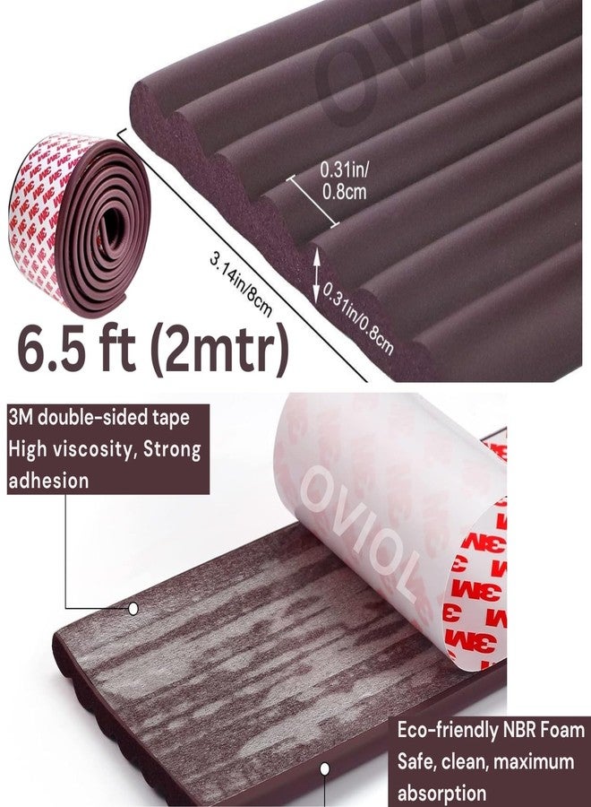 OVIOL 2 Pcs Corner Protector for Sharp Edges Thick Extra Soft Foam Table Corners Edge Protector Baby Proofing Products for Kids Table Desk Furniture, 6.5ft (2mtr) (Brown, Pack of 2) - Image 2