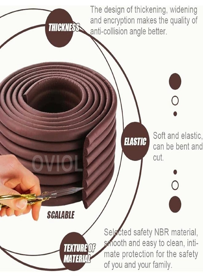 OVIOL 2 Pcs Corner Protector for Sharp Edges Thick Extra Soft Foam Table Corners Edge Protector Baby Proofing Products for Kids Table Desk Furniture, 6.5ft (2mtr) (Brown, Pack of 2) - Image 5