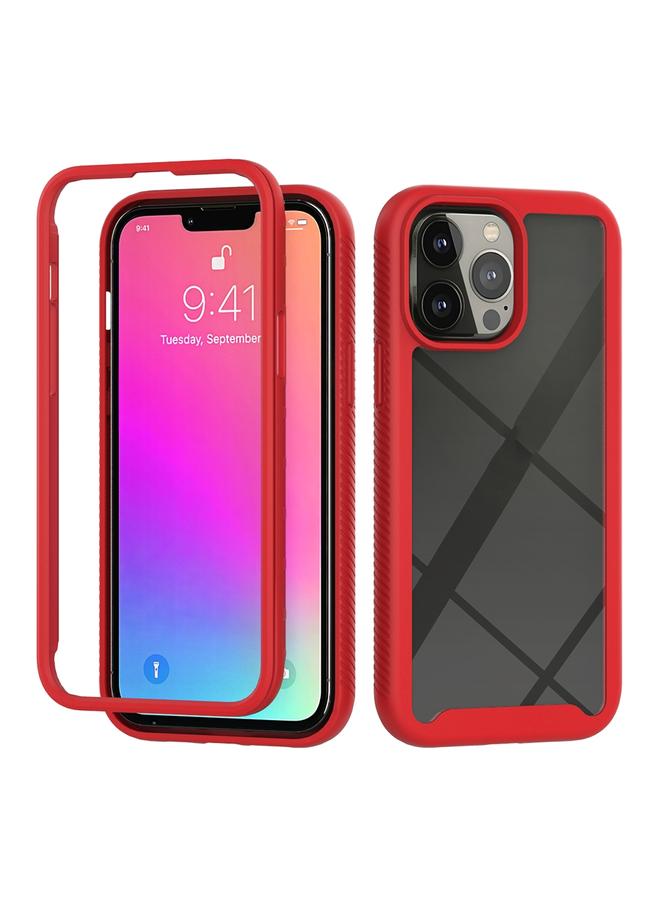 زبون جراب لهاتف iPhone 13 Pro Max Starry Sky بلون سادة مقاوم للصدمات من البولي كربونات + جراب واقٍ من مادة TPU - Image 1