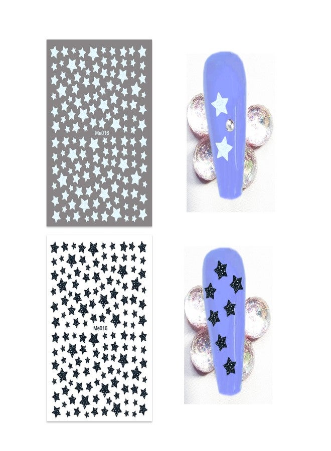 IHUKEIT 10 Sheets Glitter Star Nail Stickers for Women Girls Kids Nail Decoration 3D Self Adhesive Shinning Nail Decals for Fingernails and Acrylic Nails Design (Glitter Star) - Image 5
