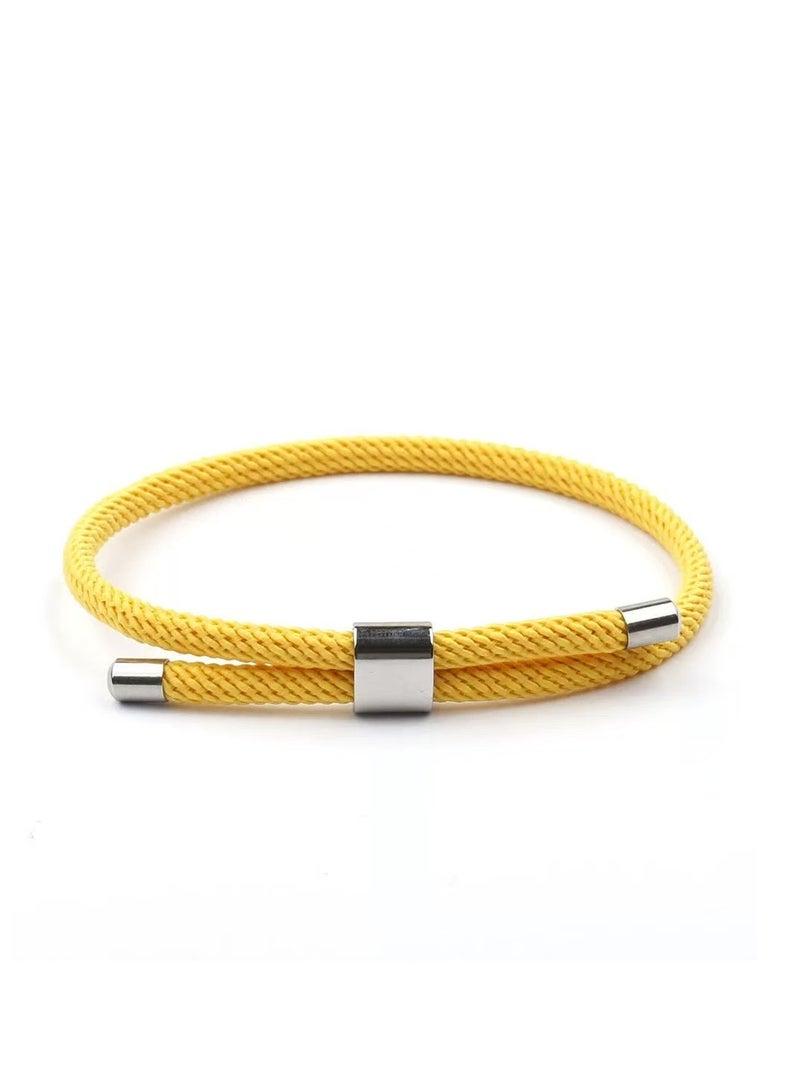 Adjustable Yellow Rope bracelets 
