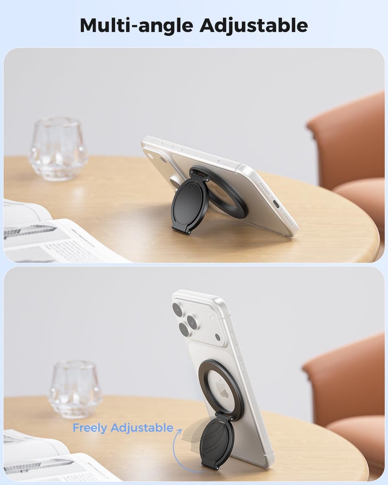 SUPERONE Magnetic Ring Holder for MagSafe Dual-Side Magnetics, Removable Gym Phone Grip with Kickstand for iPhone 17/16/15/14/13/12/ Series MagSafe Case All Phones Compatible with Magnetic Car Mount - Image 4
