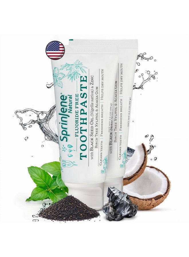 سبرين جين معجون أسنان سبرينجين الطبيعي الخالي من الفلورايد لأسنان ولثة صحية | معجون أسنان طبيعي لحماية الأسنان من التسوس | عبوة من قطعتين - Image 1