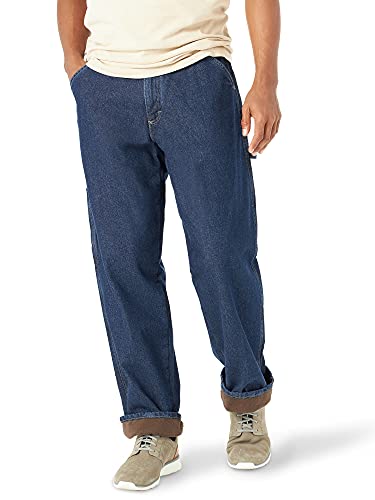 Wrangler Authentics Men's Fleece Lined Carpenter Pant,Dark Indigo,32W X 34L - Image 1