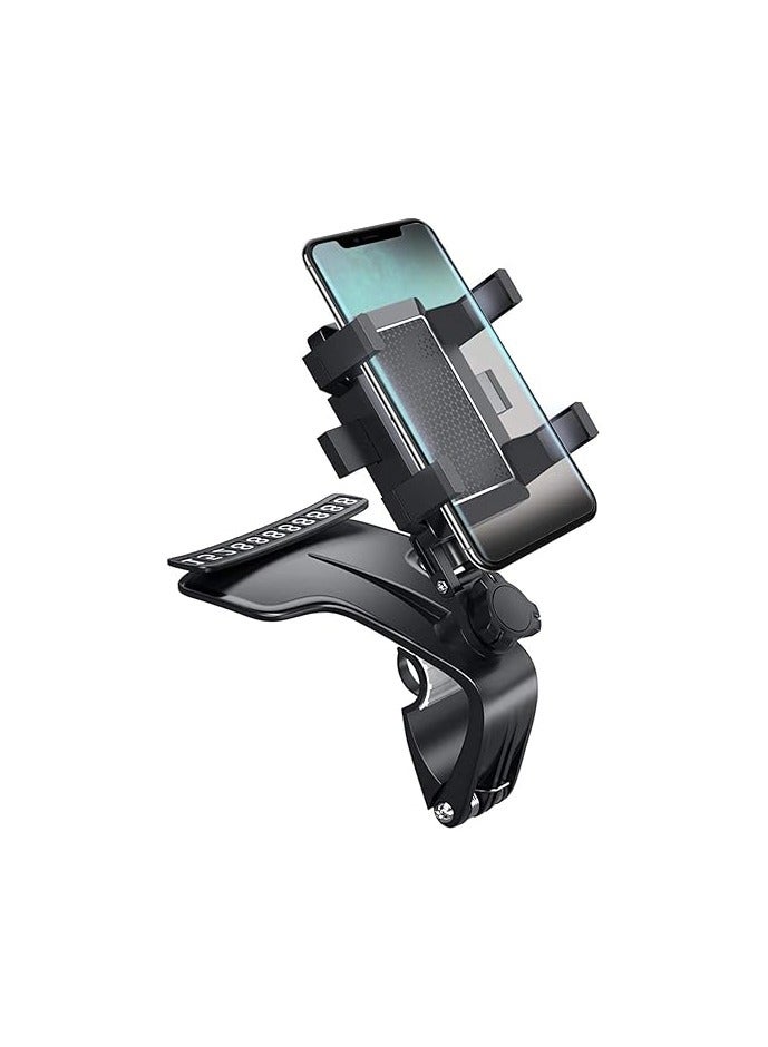Dashboard Phone Holder for Car Clip On Car Mount 1200 Degree Rotation Adjustable Automobile Cradle Suitable for Smartphone 3 to 7 inch - Image 1