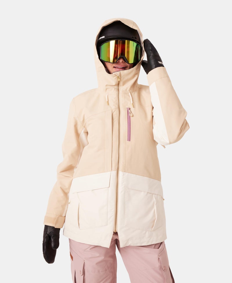 Roxy Women's Incline Parka Jacket – 15K Waterproof, Insulated, PFAS-Free, HYDROSMART Collar, Desert Combo, Medium - Image 5