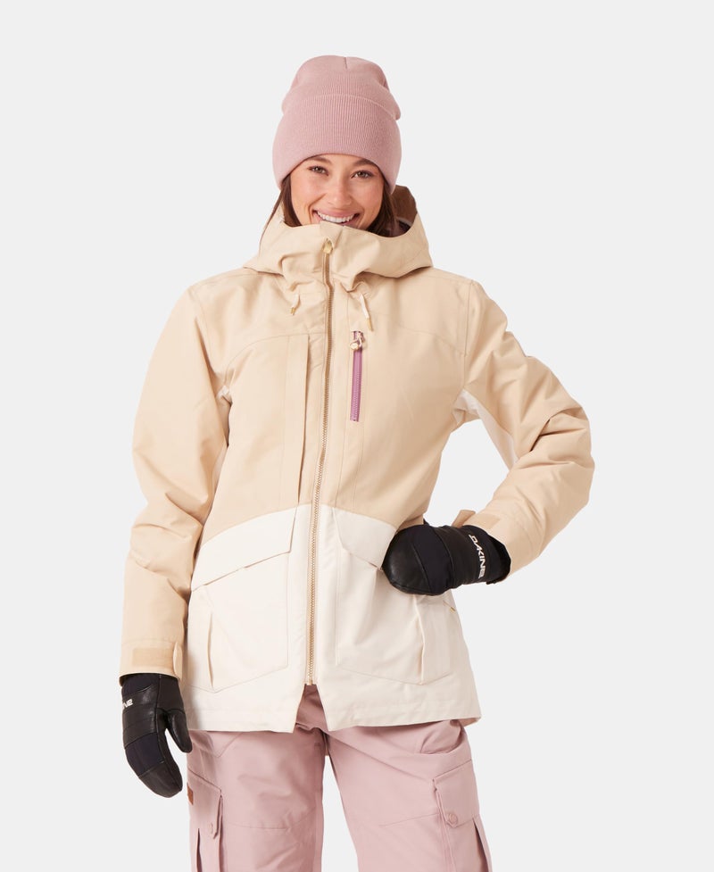 Roxy Women's Incline Parka Jacket – 15K Waterproof, Insulated, PFAS-Free, HYDROSMART Collar, Desert Combo, Medium - Image 4