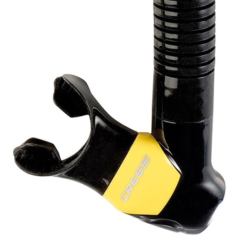 Cressi Supernova Dry Dry Snorkels, Black/Yellow - Image 3
