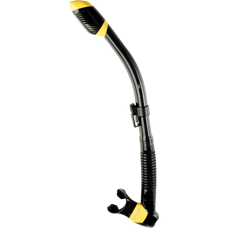 Cressi Supernova Dry Dry Snorkels, Black/Yellow - Image 1