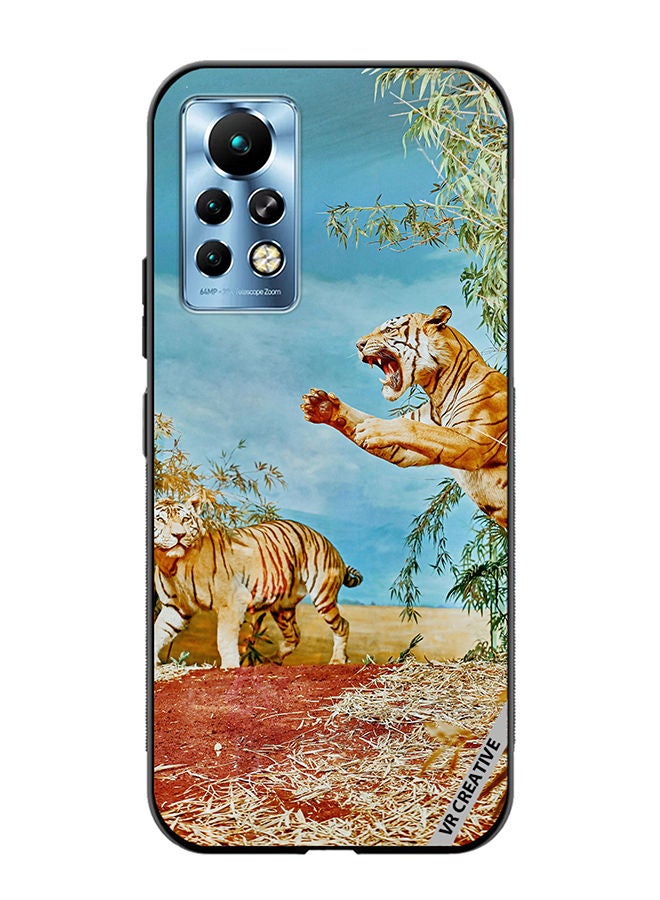 VR CREATIVE Protective Case Cover For Infinix Note 11 Pro Tiger Jumping Design Multicolour - Image 1