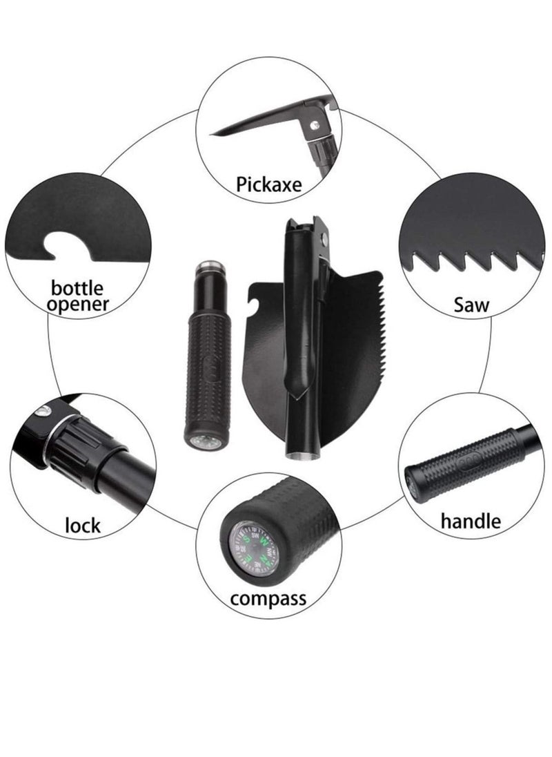 GO2CAMPS Mini Folding Shovel Miltary Multipurpose Tool For Outdoor Camping Shove Survival Portable With Carrying Pouch Camping Outdoor Tools  - Image 3