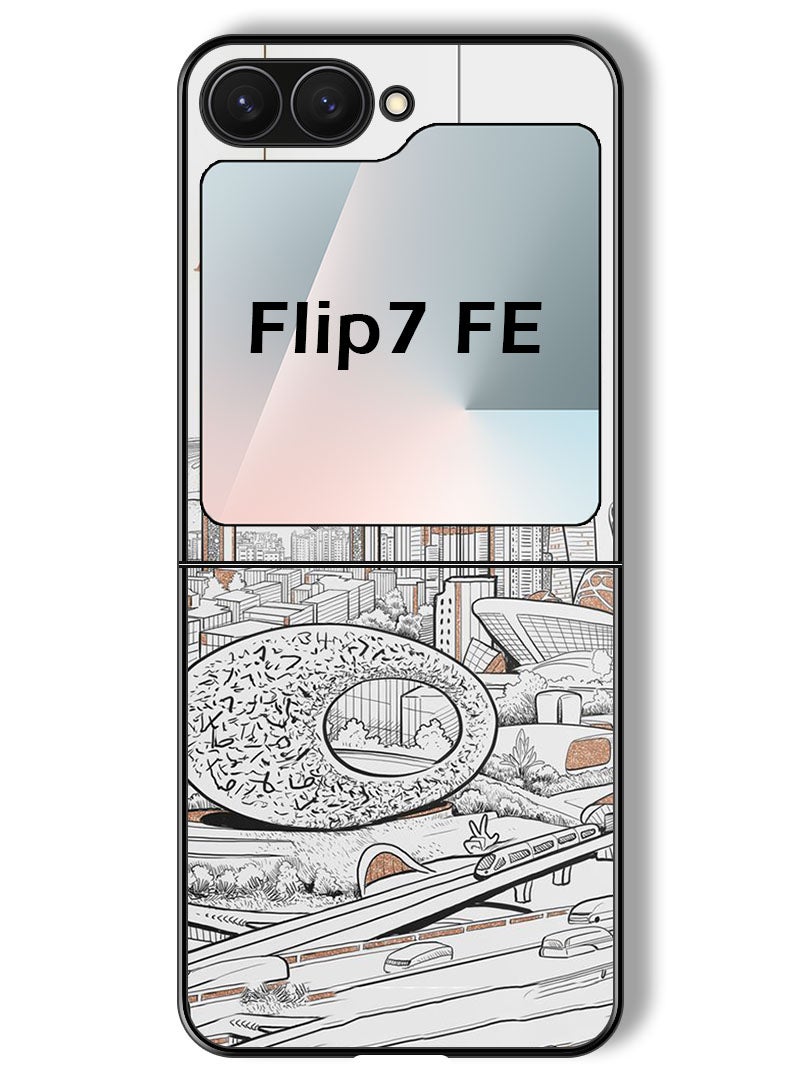 Theodor Case Compatible with Samsung Galaxy Z Flip 7 FE 6.7 Inch Protection Shockproof Bumper Cover I'm original - Image 1