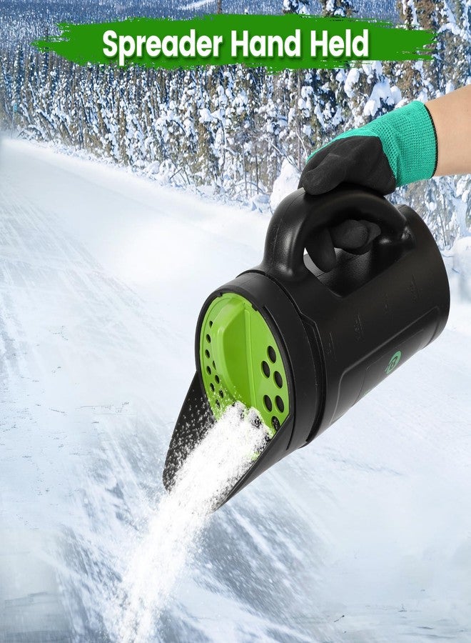 Bacetuao Hand Spreader Shaker, Multiple Adjustable Opening Sizes for All Purpose for Grass Seed, Fertilizer & Earth Food, Snow Salt, Ice and Snow Melt - Up to 80 Oz - Image 4