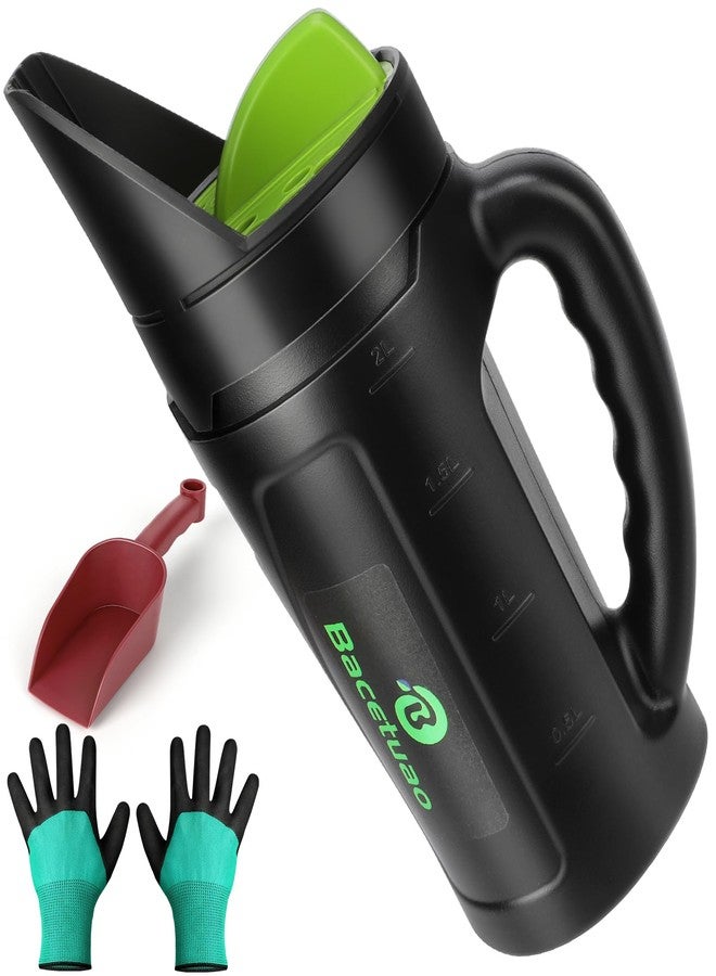 Bacetuao Hand Spreader Shaker, Multiple Adjustable Opening Sizes for All Purpose for Grass Seed, Fertilizer & Earth Food, Snow Salt, Ice and Snow Melt - Up to 80 Oz - Image 1
