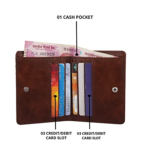 ShopMantra Small Wallet for Girls | Stylish Floral Pink Rose Design | Bi-Fold Faux Leather Wallet with Card & Coin Slots | Cute Small Purse - Image 4