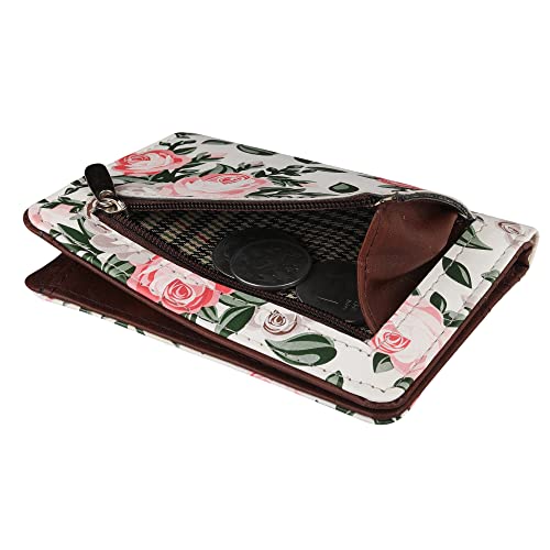 ShopMantra Small Wallet for Girls | Stylish Floral Pink Rose Design | Bi-Fold Faux Leather Wallet with Card & Coin Slots | Cute Small Purse - Image 3