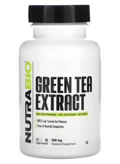 NutraBio Green Tea Extract 500 mg 90 Veggie Capsules 