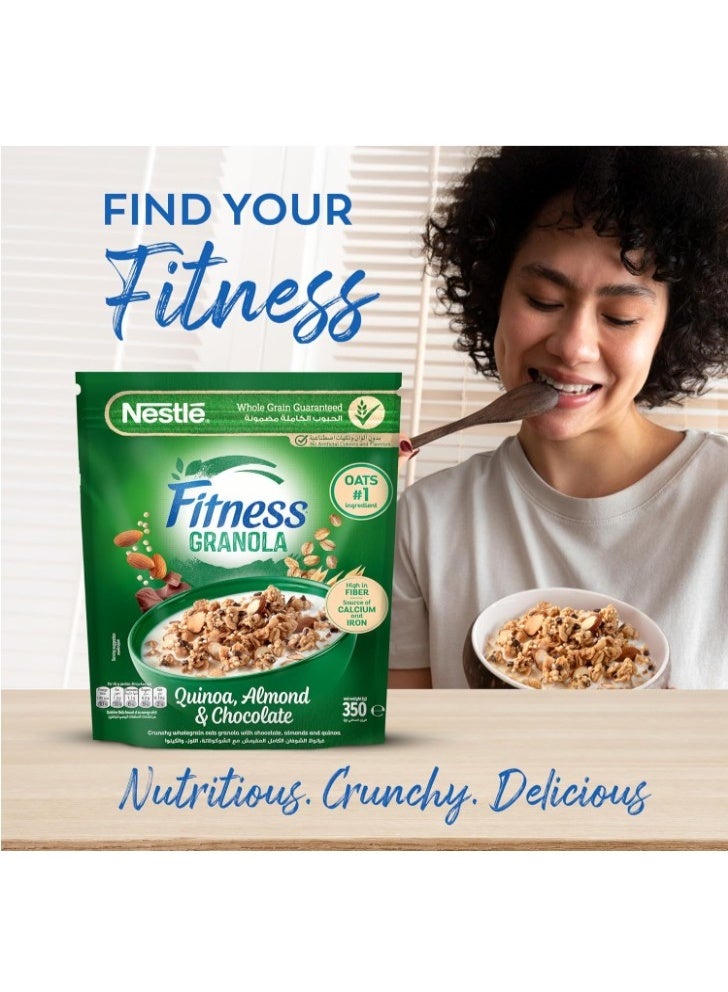 Nestle Fitness Granola Cereal Bag in Quinoa, Almond & Chocolate (350g) - Image 3