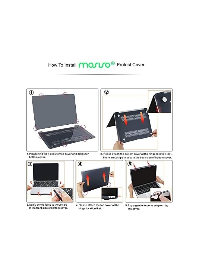 Mosiso Compatible with MacBook Air 13 inch Case 2022 2021 2020 2019 2018 Release A2337 M1 A2179 A1932 Retina Display Touch ID, Plastic Plants Hard Shell&Keyboard Cover&Screen Protector, Transparent  - Image 2
