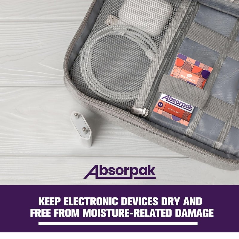 CILICAnT Absorpak مزيل الرطوبة 5 جرام 200 كيس هلام السيليكا مزيل الرطوبة I كيس ماص للرطوبة للمنزل السيارات الأجهزة الإلكترونية خزائن الأحذية I ماص أبيض يمنع العفن والفطريات - Image 3