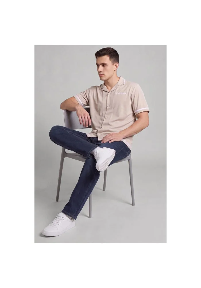 R&b  Washed Straight Fit Jeans with Button Closure for Men | Best Price UAE