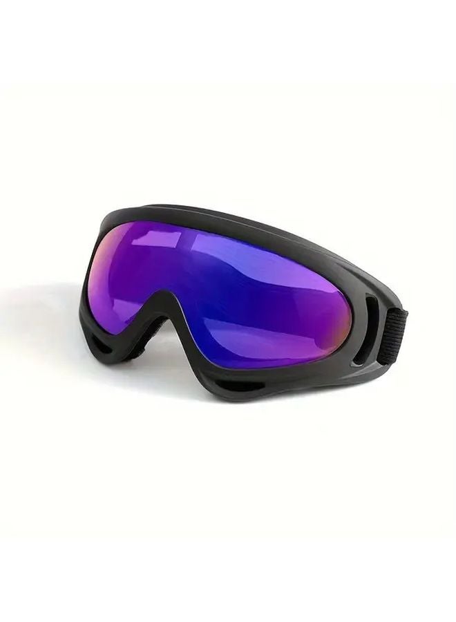 Unisex PTU Frame PC Lenses Glasses Black Frame Pure Blue Sheet Scratch Resistant - Image 5