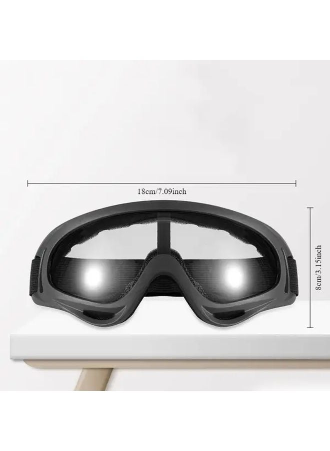 Unisex PTU Frame PC Lenses Glasses Black Frame Pure Blue Sheet Scratch Resistant - Image 3