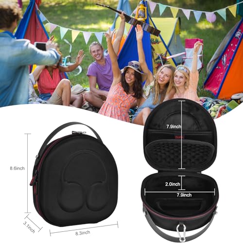 ZUJFPL EVA Hard Case Compatible with JBL Tune 710BT / 720BT / 770NC, and Sony WH-CH710N/WH-CH720N/WH-CH702N Noise Canceling Wireless Headphones, Premium Travel Protective Storage Bag - Black - Image 5