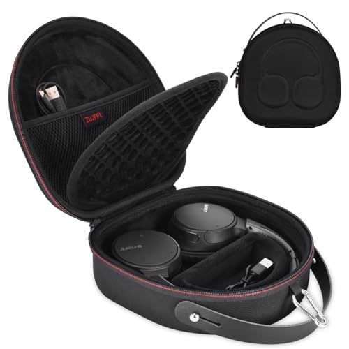 ZUJFPL EVA Hard Case Compatible with JBL Tune 710BT / 720BT / 770NC, and Sony WH-CH710N/WH-CH720N/WH-CH702N Noise Canceling Wireless Headphones, Premium Travel Protective Storage Bag - Black - Image 1