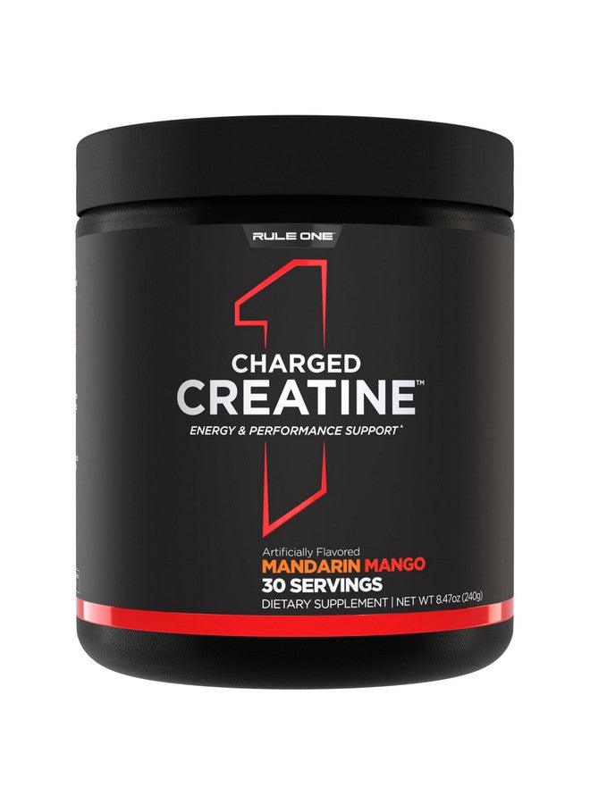 Rule 1 Proteins Rule 1 Charged Creatine - Multi-Function Workout Supplement with Creatine, Electrolyte, and Energy Blends for Intensity, Performance, & Hydration Support (30 Servings, Mandarin Mango) - Image 1