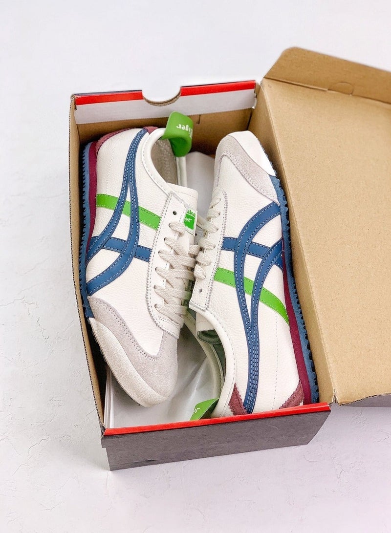 Onitsuka Tiger Army Blue Green Japanese Tiger Mexico 66 Unisex Shoes - Image 2