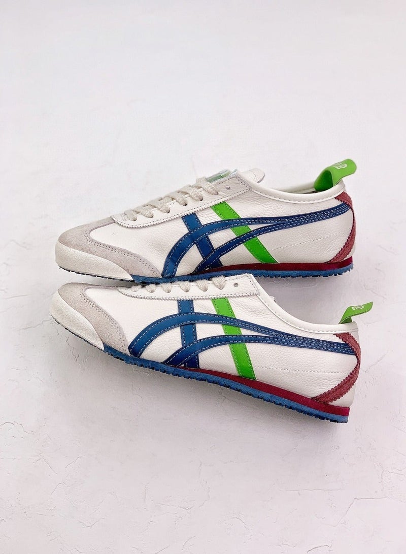Onitsuka Tiger Army Blue Green Japanese Tiger Mexico 66 Unisex Shoes - Image 1