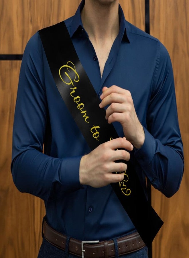 OALCQ Groom to Be Sash Groom Sash for The Bachelor Party Decorations Bachelor Party Accessories Groom Gifts Bride and Groom Ash Bachelor Party Ash Bachelor Party Favors for Men Bridesmaid Proposal Gifts - Image 5