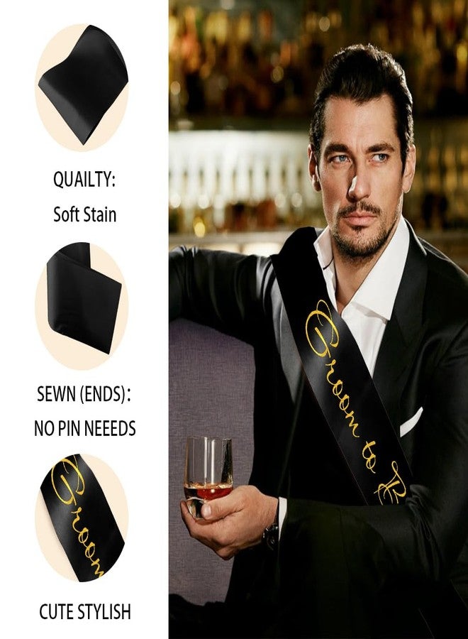 OALCQ Groom to Be Sash Groom Sash for The Bachelor Party Decorations Bachelor Party Accessories Groom Gifts Bride and Groom Ash Bachelor Party Ash Bachelor Party Favors for Men Bridesmaid Proposal Gifts - Image 3