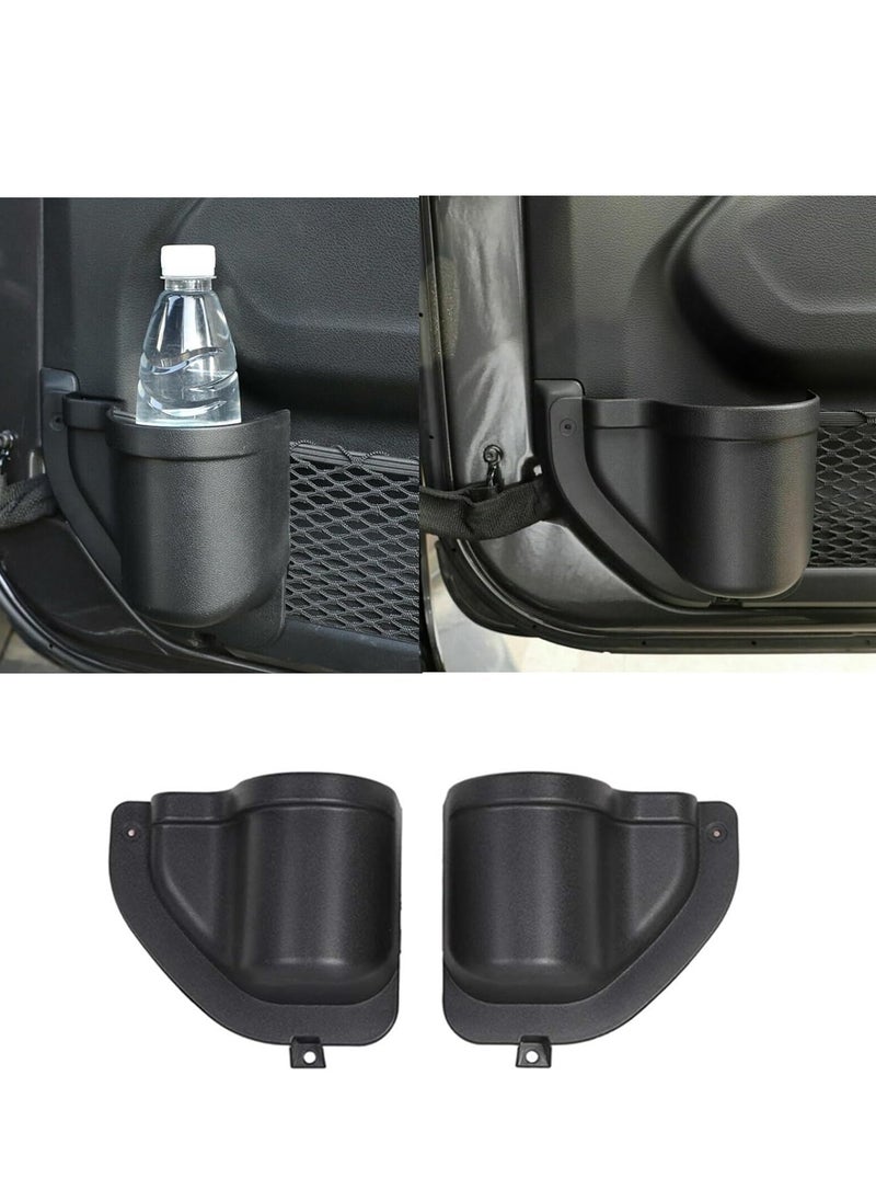 Captaintech Door Side Insert Organizer Box, Pockets Storage Front Net Tray Interior Accessories Compatible with 2018-2023 Jeep Wrangler JL JLU& 2020 2021 2022 2023 Gladiator JT  - Image 1