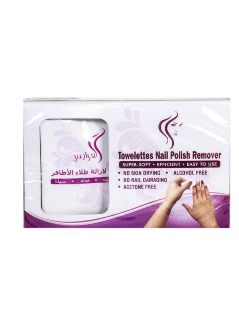 Alarays Towelettes Nail Polish Remover – Alcohol & Acetone Free, Super Soft and Easy to Use - Image 1