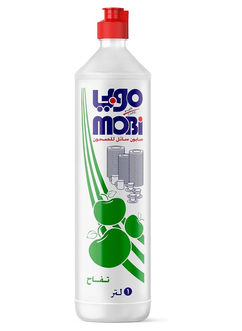MOBi Apple Scent Dishwashing Liquid 1 Liter Single Pack - Image 1