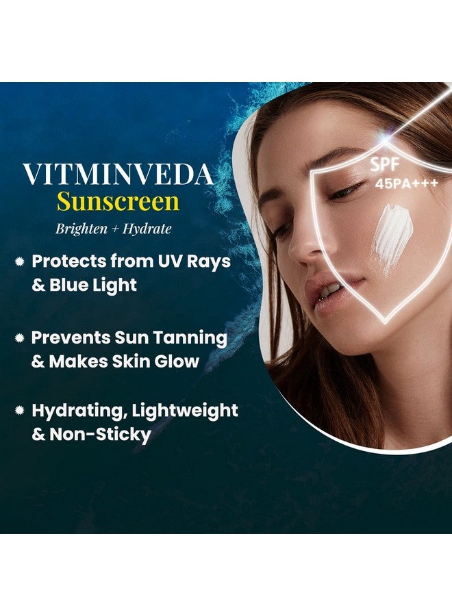 VITMINVEDA Sunscreen SPF 45 PA+++ | Lightweight With Multi-Vitamins, No White Cast, Broad Spectrum | 30 ml - Image 4