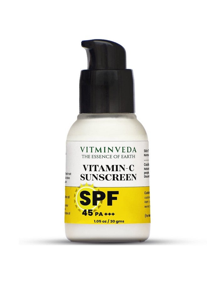 VITMINVEDA Sunscreen SPF 45 PA+++ | Lightweight With Multi-Vitamins, No White Cast, Broad Spectrum | 30 ml - Image 1