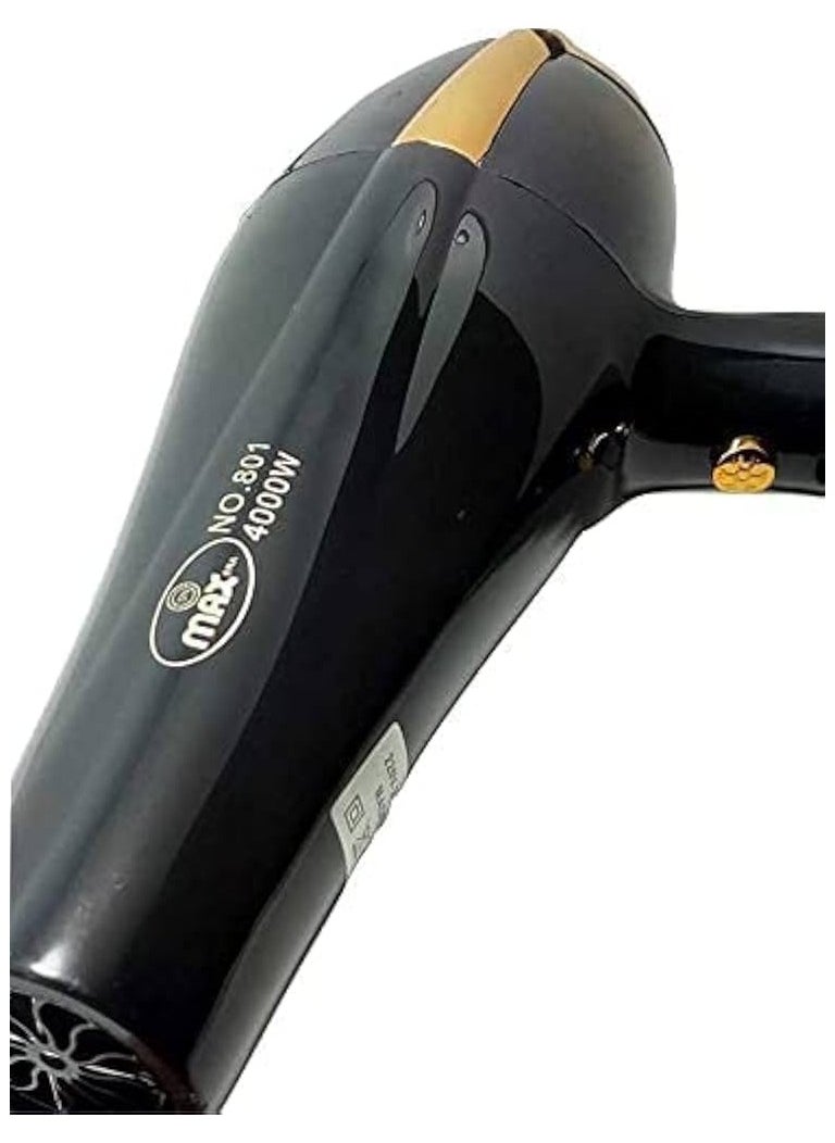 Max Hair Dryer: MAX-801, by Max, Black, 3000.0 Watt  - Image 2