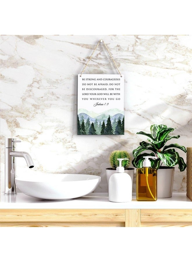BELLOWDEER ديكور بيلودير الملهم كن قويًا وشجاعًا يشوع 1:9 آية الكتاب المقدس لافتة خشبية معلقة هدية مسيحية للأطفال الفتيات الأولاد غرفة الأطفال غرفة المراهقين فن الجدار 8 × 10 بوصات - Image 5