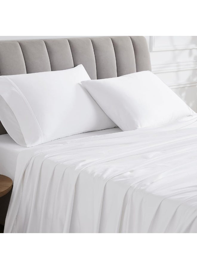 Linen Closet Egyptian Cotton Arctic White Standard Pillow Case  - Image 1